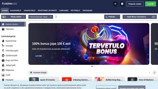 CasinoEuro casino screenshot